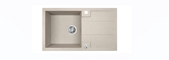 Laveo virtuves izlietne Barbados ar plauktiņu 76x44x18cm, bēša